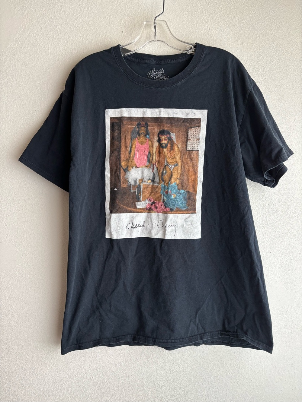 Cheech & Chong T Shirt Black Graphic Tee Next Movie Polaroid Tutu